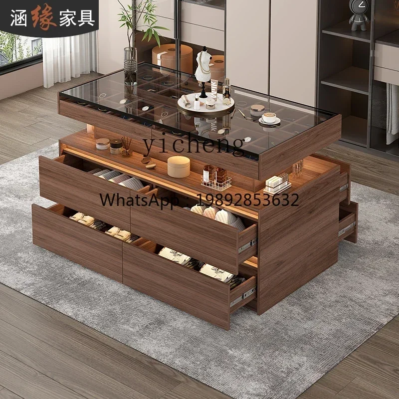 GZ-28cloakroom Nakajima display stand Modern light luxury jewelry cabinet Double-sided storage chest cabinet