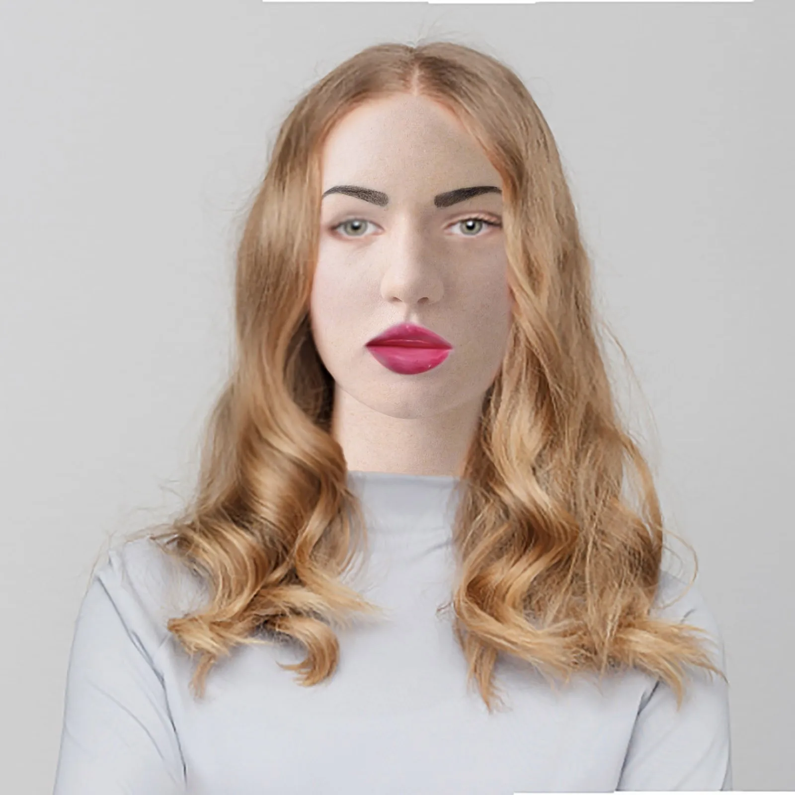 Realistic Woman Mask Bald Beauty Lady Headgear Latex Full Head Masquerade Halloween Party Cosplay Costume Props