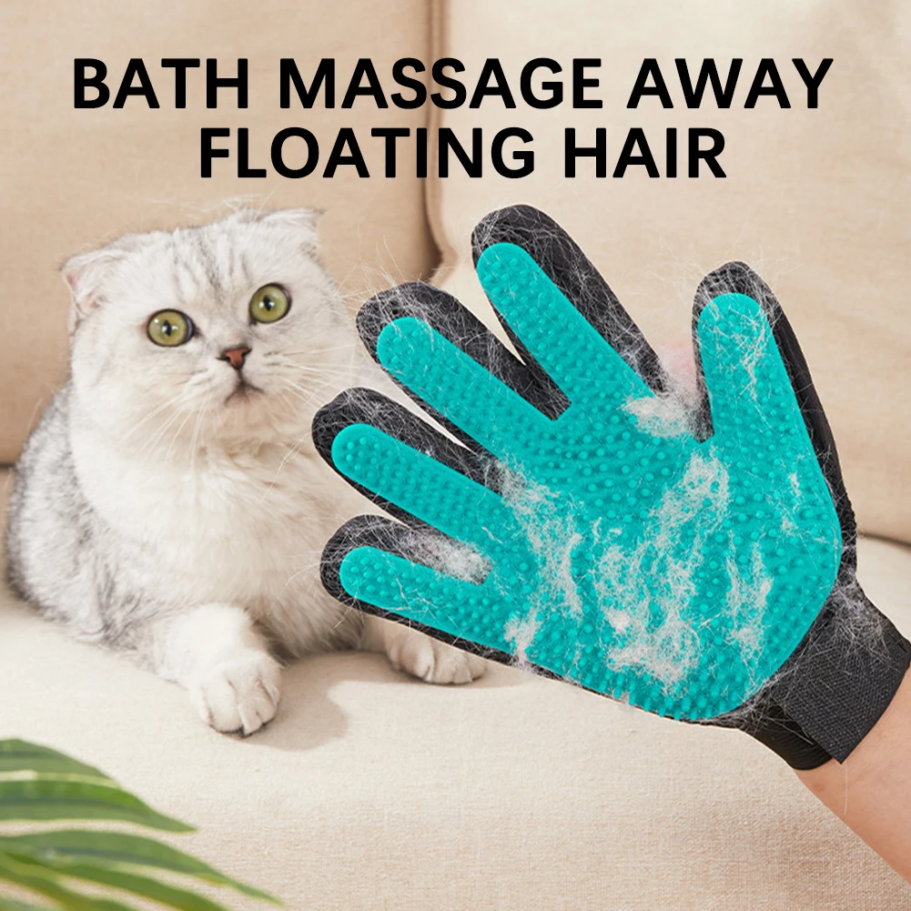 ペットファーレムーバーグラブラバーグローブブラシペット用の多機能再利用可能なマッサージ犬用猫猫のペットアクセサリー