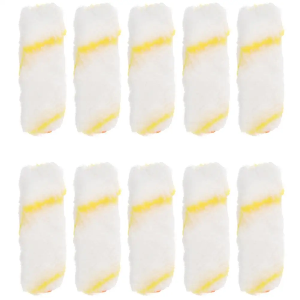 10 Pcs 4 Inch Paint Roller Covers Smooth Wall Painting Tools for Doors Baseboards Home Repair Kit Polyester Foam