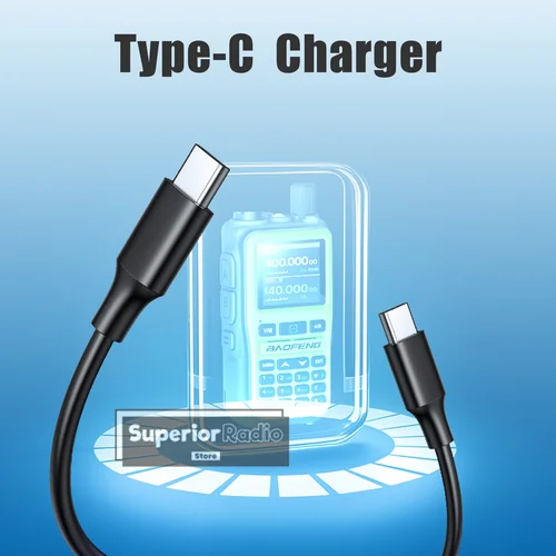 Imagen 2 del producto Baofeng UV-5R Mini Walkie Talkie Color negro Programación Bluetooth Multi banda Frecuencia de copia rápida PTT dual Tipo-C 999 canales