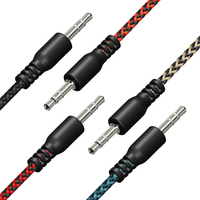 3.5mm Male to Male Audio Cables 1m Speaker Wire Braided Aux Cord for Car Headphone PC Phone MP3/4