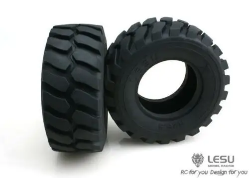 LESU 110MM Diameter 45MM Height Wheel Rubber Tyres for 1/15 Scale RC Loader Car DIY Model Spare Parts Toys TH02037