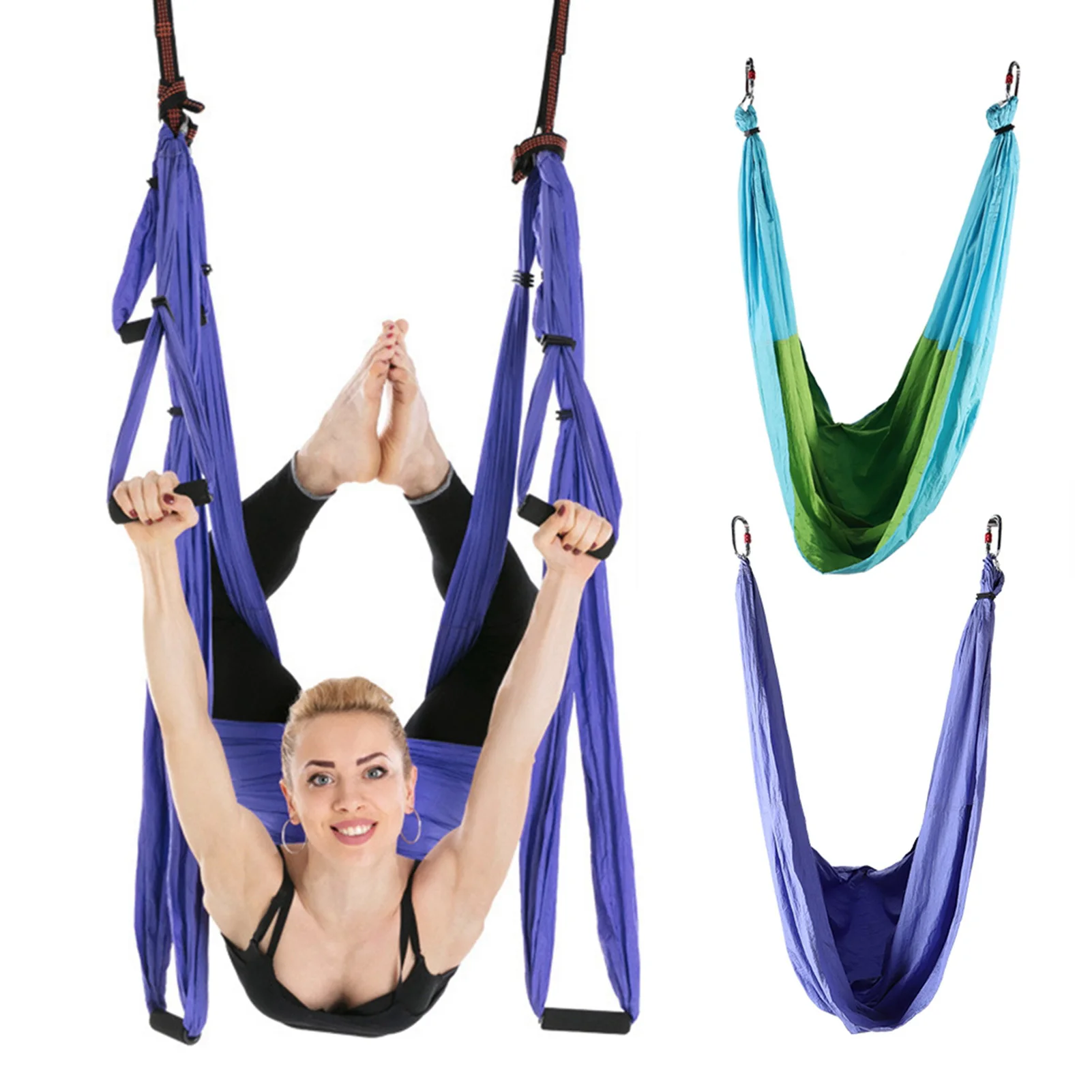 6 Handles Aerial Yoga Hammock Flying Swing Anti Gravity Yoga Pilates Inversion Exercises Device Outdoor Indoor Yoga Swing Belt