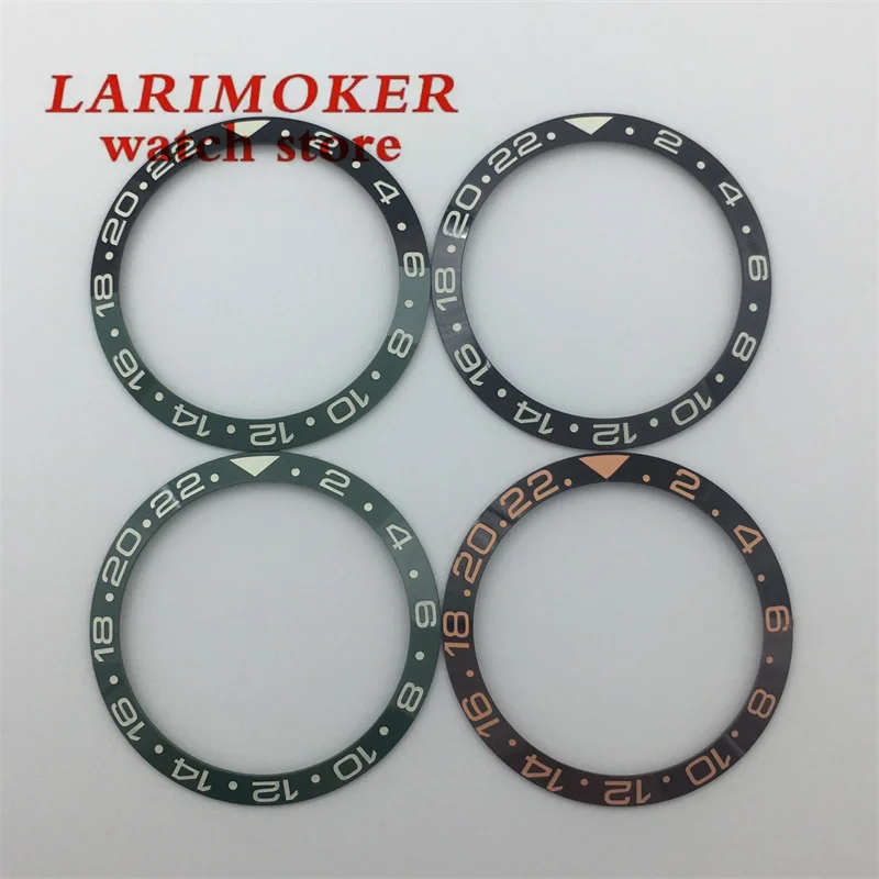 LARIMOKER 35.4mm case High quality ceramic bezel luminous bezel fitting for 36mm/38mm case