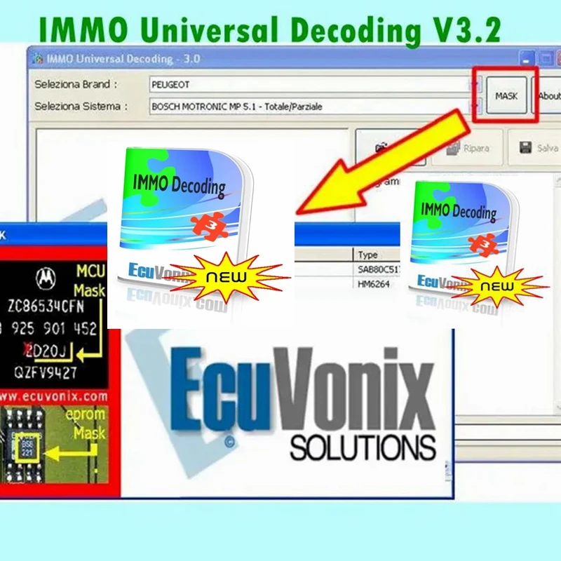2024 Hot Sell EcuVonix 3.2 IMMO Universal Decoding V3.2 Remove IMMO Off with Keygen Unlimited Crack  Send link or CD or USB