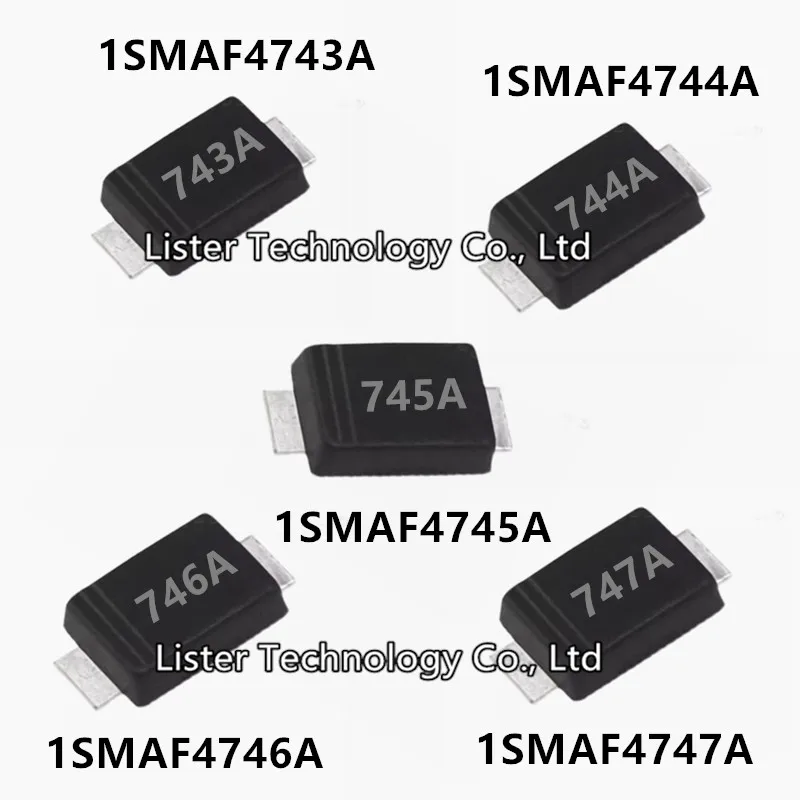 SMAF Zener Diode ، 1 واط ، 1SMAF4743A ، 1SMAF4744A ، 1SMAF4745A ، 1SMAF4746A ، 1SMAF4747A ، 743A ، 744A ، 745A ، 746A ، 747A ، جديد ، 50 قطعة