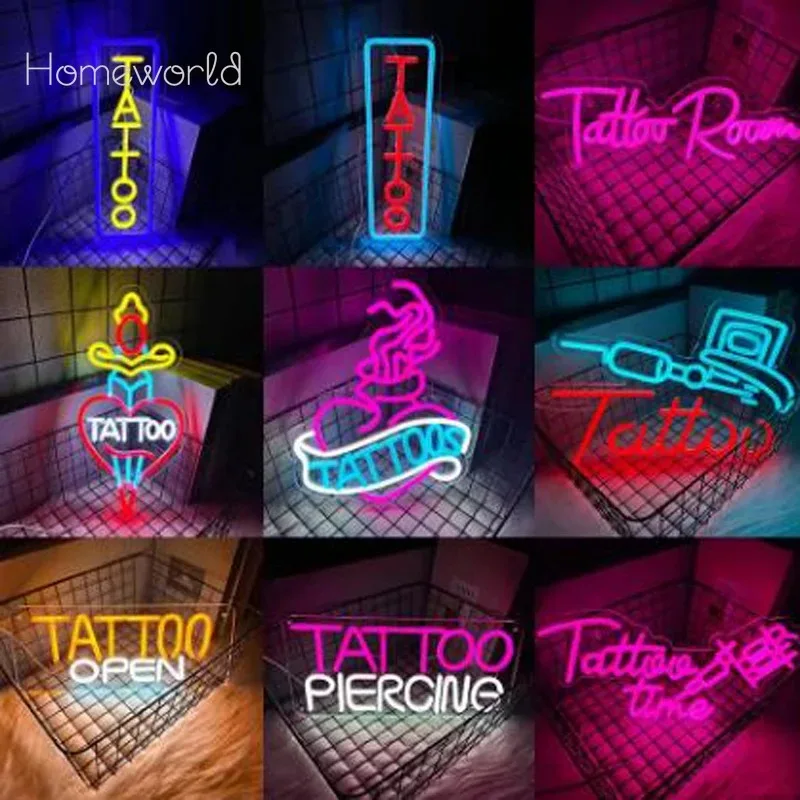 

Tattoo Neon Sign,LED Reusable Neon Signs Tattoo Shop Sign for Tattoo Salon Studio Shop Plaque Gift for Wall Decor USB Powered