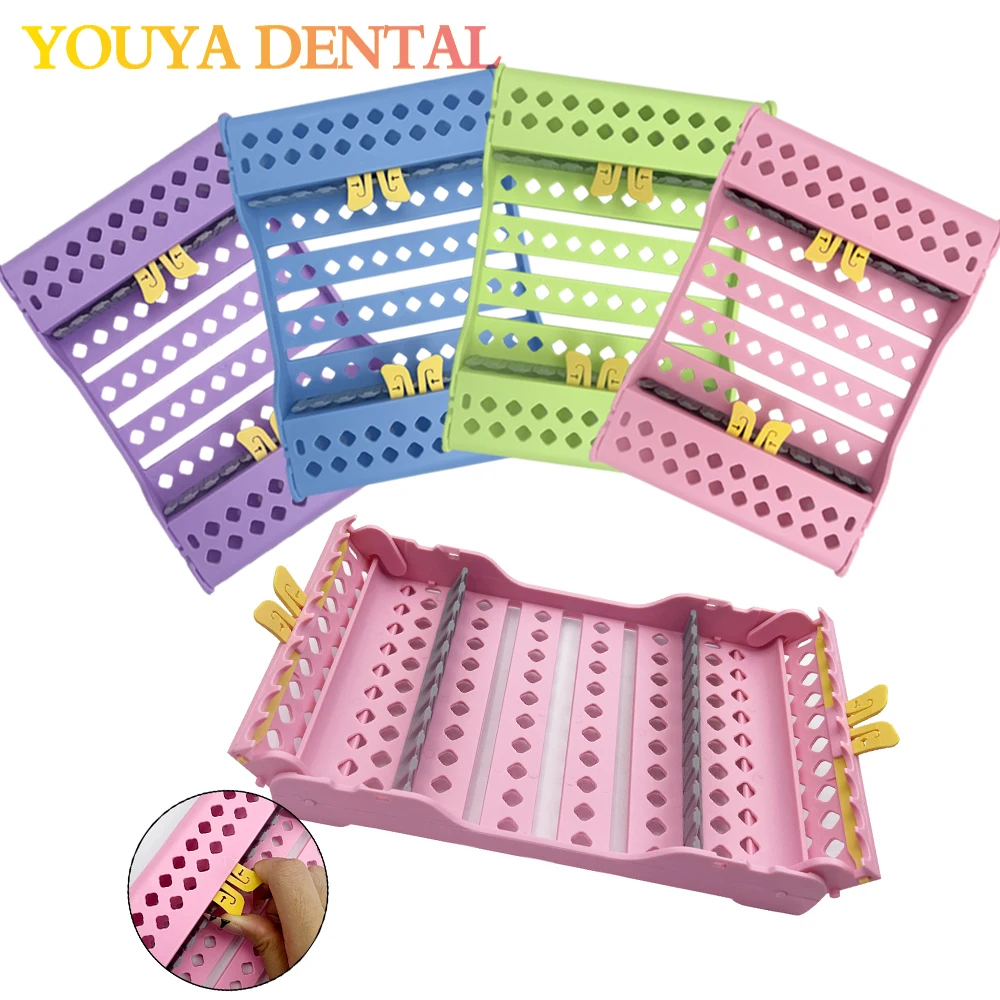 

10 Slots Dental Instruments Sterilization Box Dental Cassette For Sterilization Cassette Disinfection Placing Box Autoclavable