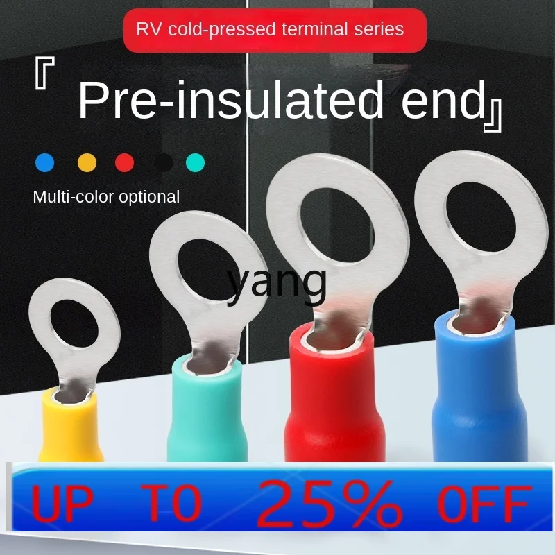 

Lhh RV cold-pressed terminal copper nose wire nose round O-type pre-insulated