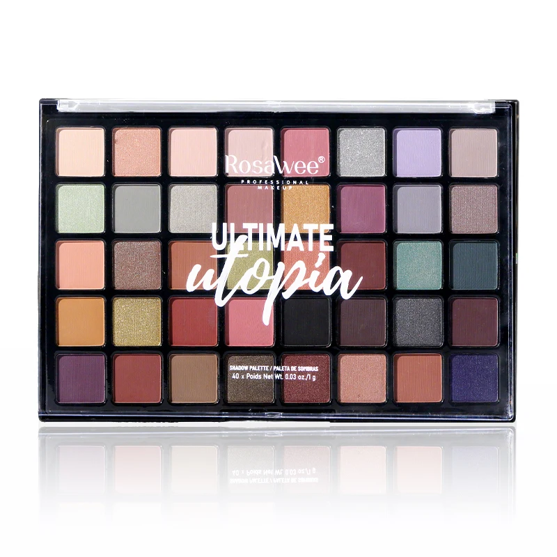 Palette de fards à paupières 40 couleurs – Double texture mate et scintillante, tons terreux marron et macarons, cosmétiques premium pour un superbe maquillage pour les yeux et une palette de maquillage pour les dates quotidiennes, les festivals de musique, les fêtes sur la plage