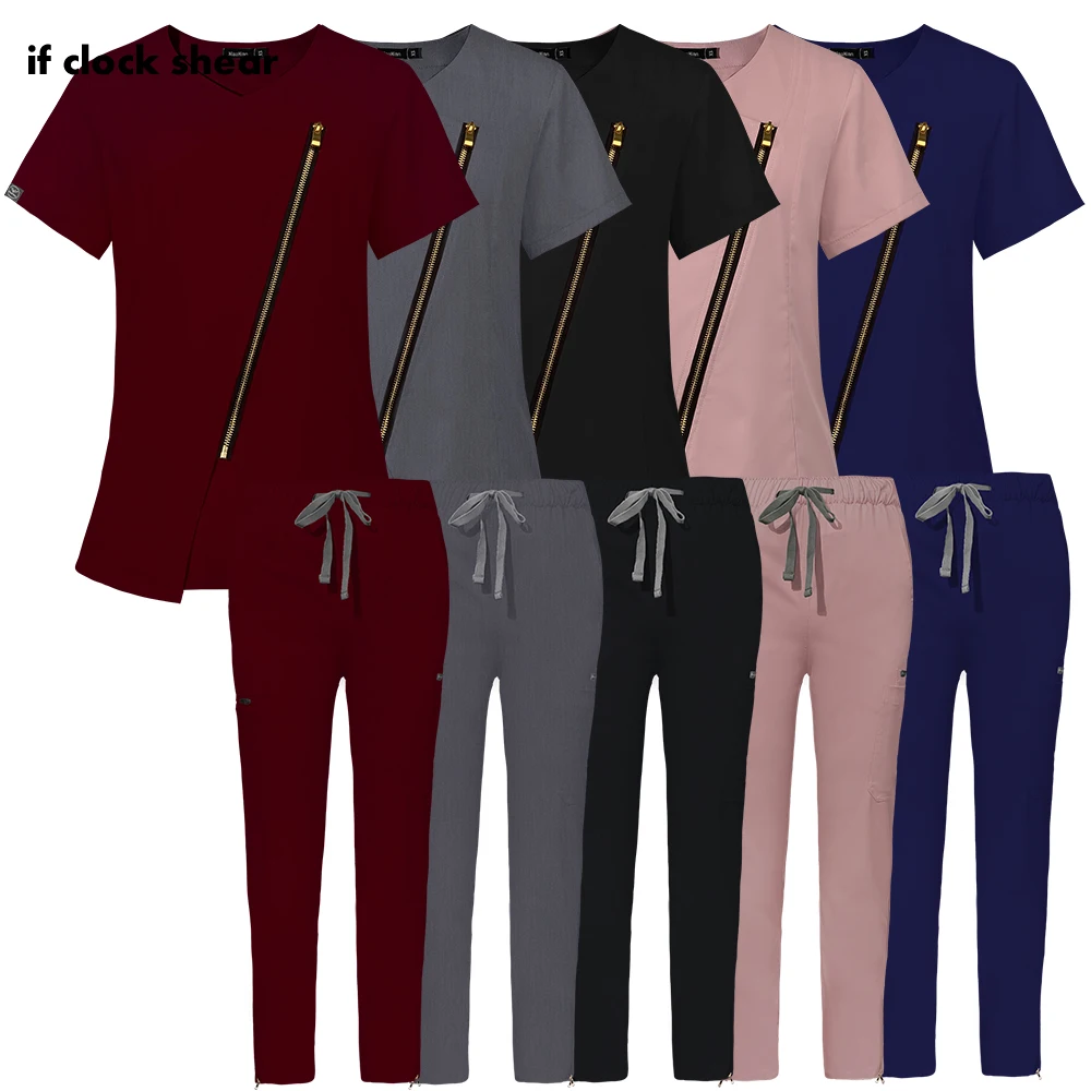 Operating Room Doctor Scrub Uniform Dentist Nursing Work Clothes Medical Surgical Set Beauty Salon Dental Hospital Tops and Pant