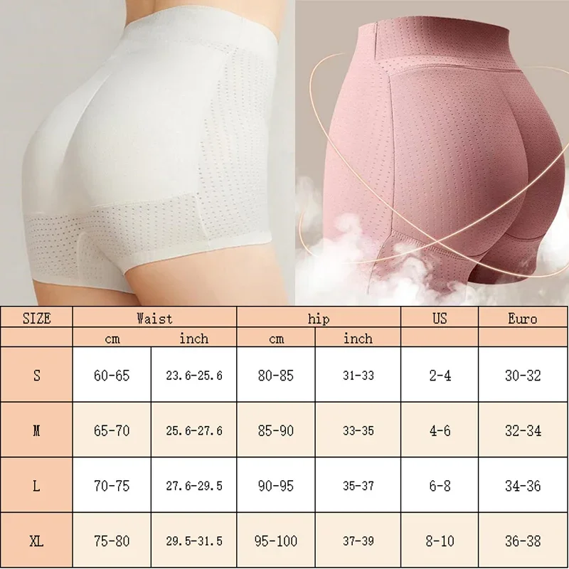 GUUDIA Booty Padded 3D Butt Enhancer Middle Waist Breathable Elastic Butt Lifter Women Shapewear Panty Fake Buttock Body Shaper
