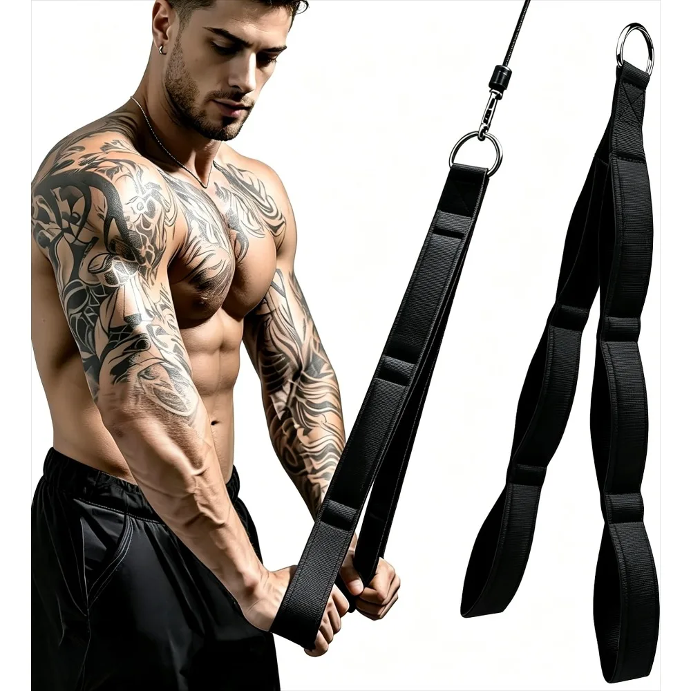 3 Grifflängen in 1 Trizeps-Seilzugvorrichtung mit ergonomischen Griffen, für Trizeps-Drückvorrichtungen, professionelles Fitness-Seil – Detail 8