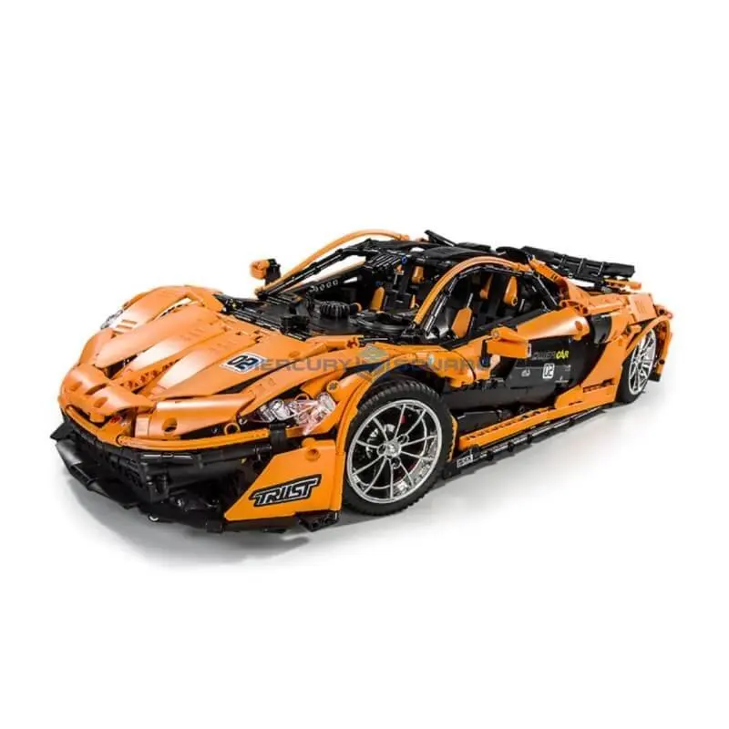 Orange P1 MOC Hypercar 13090 High Tech 1:8 Vehicle Model Building Blocks Bricks DIY Set Toys Holiday Brithday Gift for Boys Kids