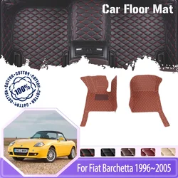 Leather Car Floor Mat For Fiat Barchetta 1996~2005 Convertible Dirt-resistant Rugs Carpet Mud Tapetes Para Carro Car Accessories