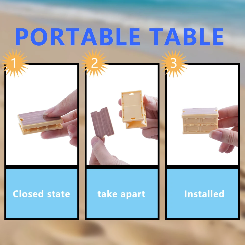 Miniatur-Möbel-Montage, DIY-Picknick-Set im Freien, Esstisch, Backen, Essen, Modell 1:12, Schwimmbad, Spielzeug, Geschenk