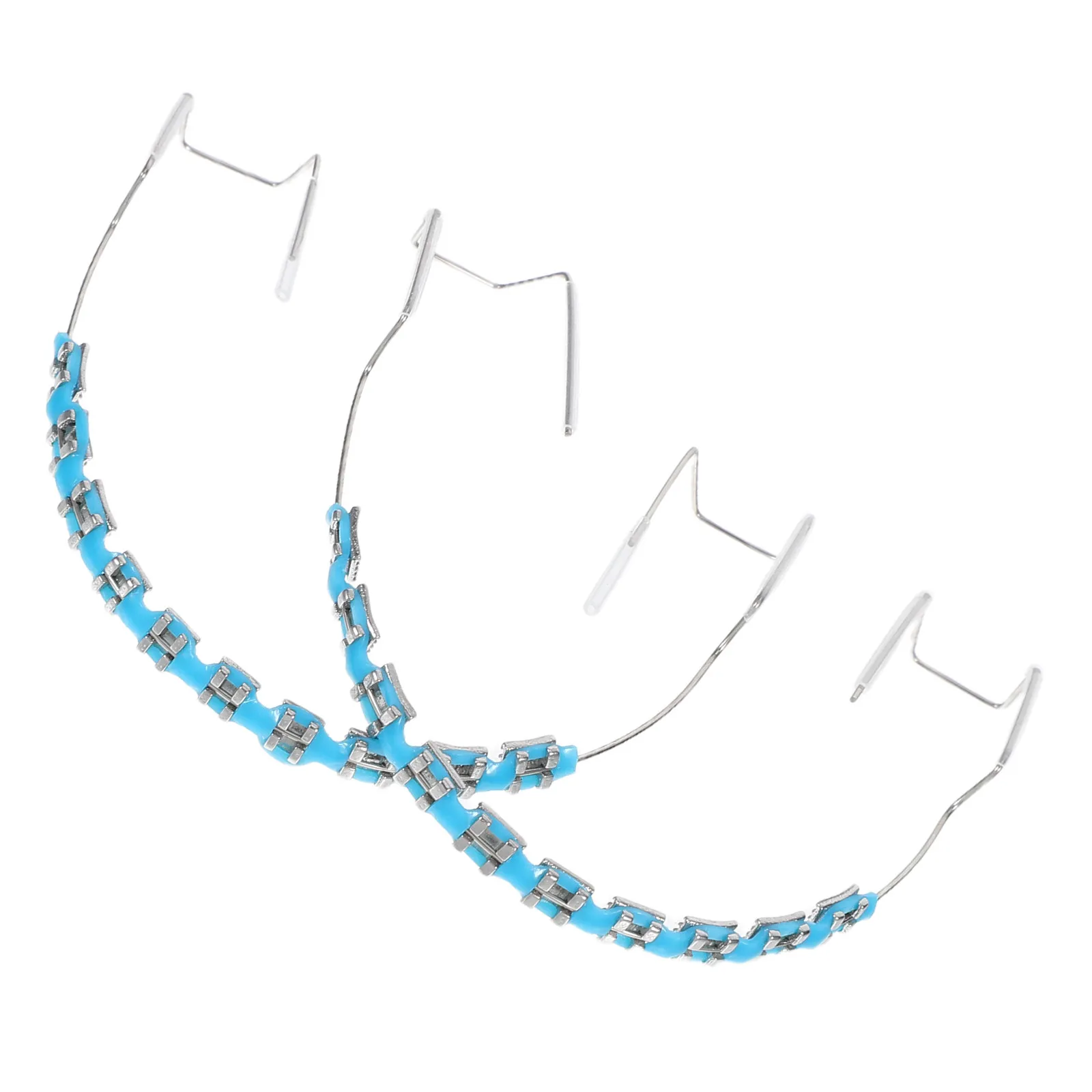 2Pcs Dental Decorations Braces Ornament Stylish Comfortable Fit Easy Install Removable Portable Teeth Ligature Ties
