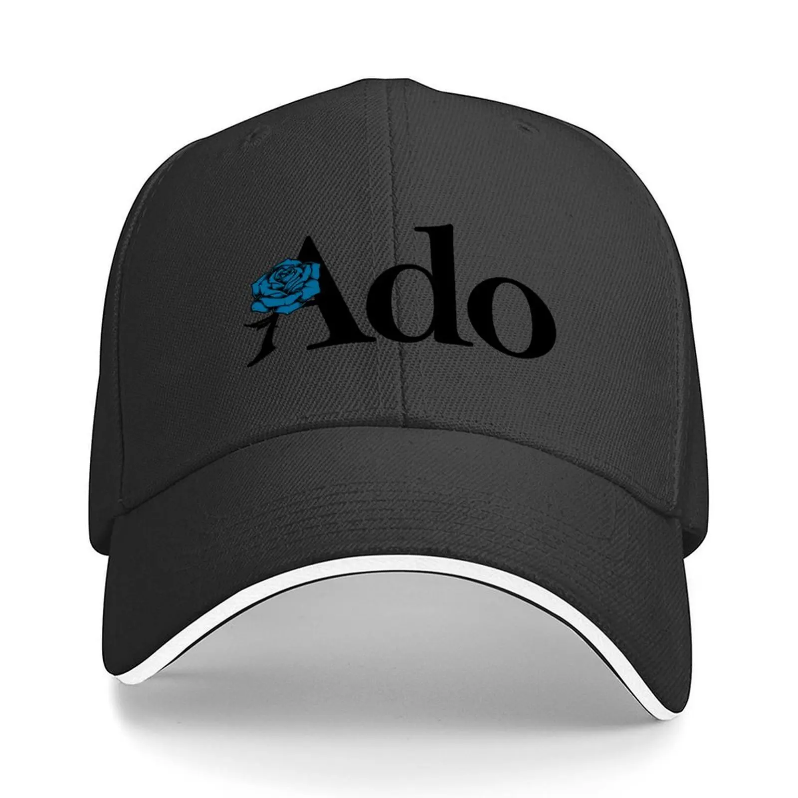 

Ado Text Blue Rose Logo Baseball Cap Hat Beach Winter hat Sunscreen New In The Hat Caps For Men Women's