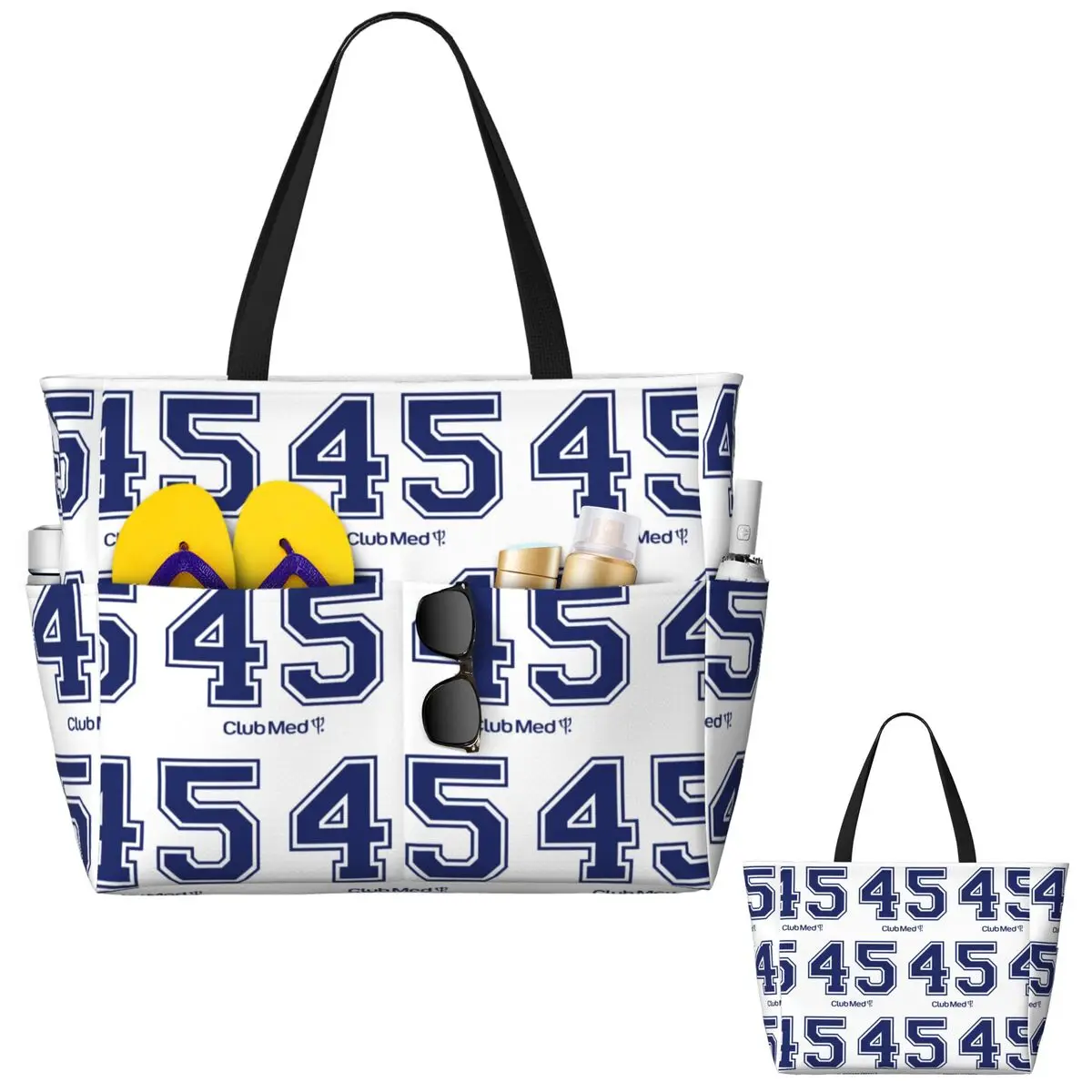 

Number 45 Club Med Beach Tote Bag Sport Gym Yoga Duffle Large Tote Bag Women Travel Bag Fitness bag