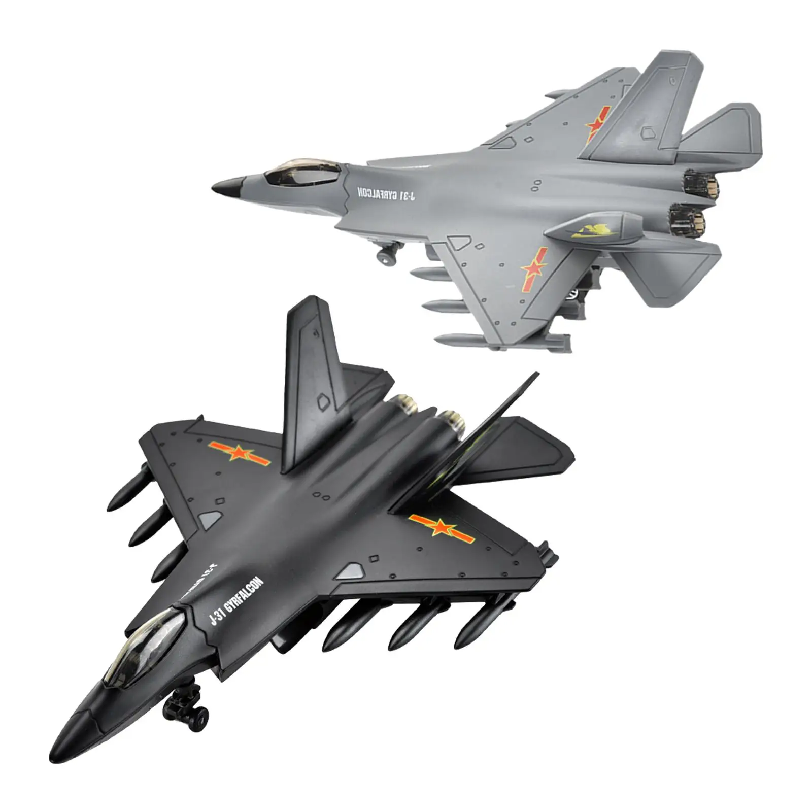 

1/72 Scale J31 Fighter Aircraft Model with Stand Diecast Alloy Plane W/ Sound & Light for Office Desktop Decor Collectibles Gift