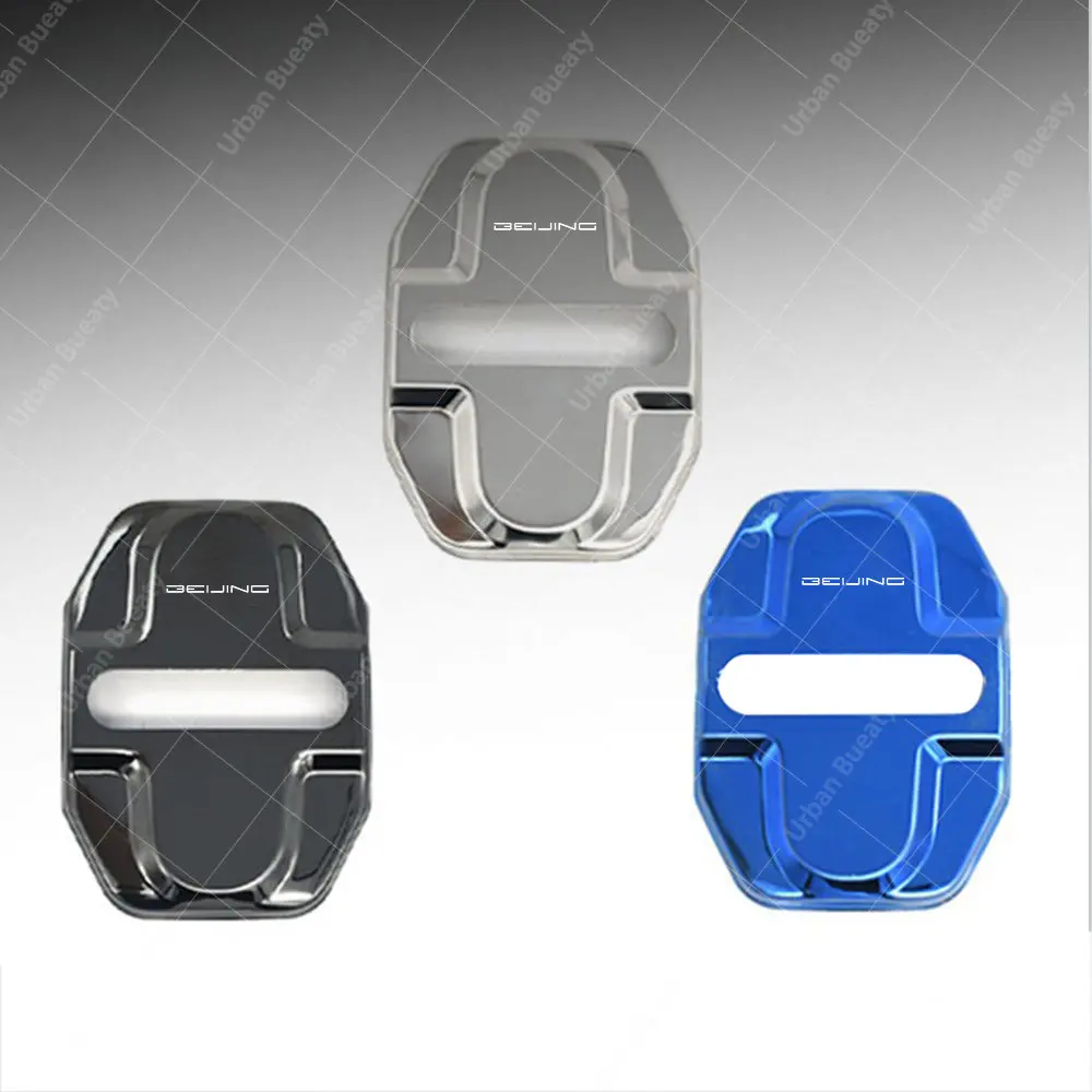 Car Door Lock Cover Auto Emblems Case for Baic Beijing EX3 EX5 U5 U7 X3 X5 X7 EU5 EU7 BJ20 BJ30 BJ40 Car Styling Auto Accessorie