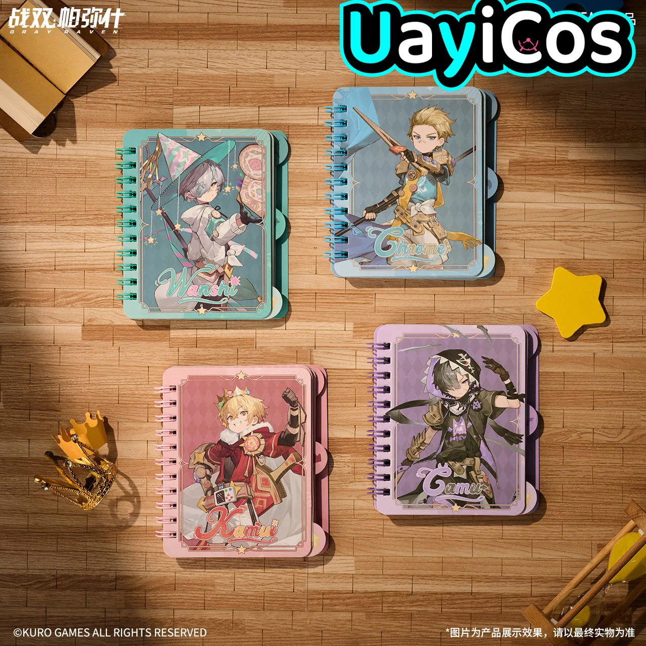 Official Game PUNISHING: GRAY RAVEN Chrome Camu Hamui Wanshi Mini Pocket Notebook Portable Diary Note Book Anime Game Toy Gifts