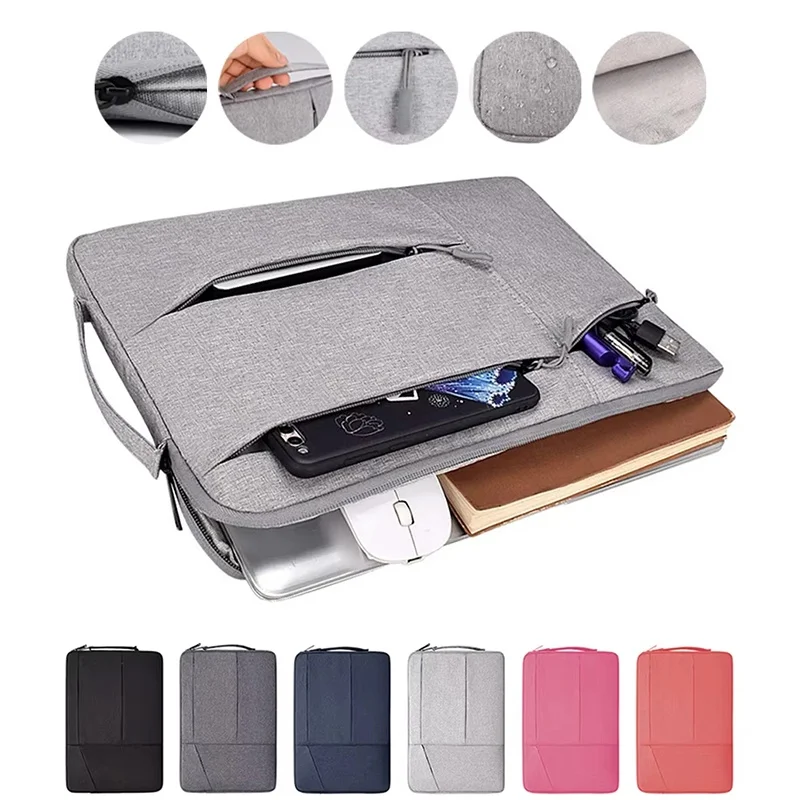 Laptop Handbag Case 12/13/14/15.4/15.6/16 inch For Macbook Air Pro Lenovo HP Dell Slim Tablet Sleeve Cover Computer Carry Sleeve
