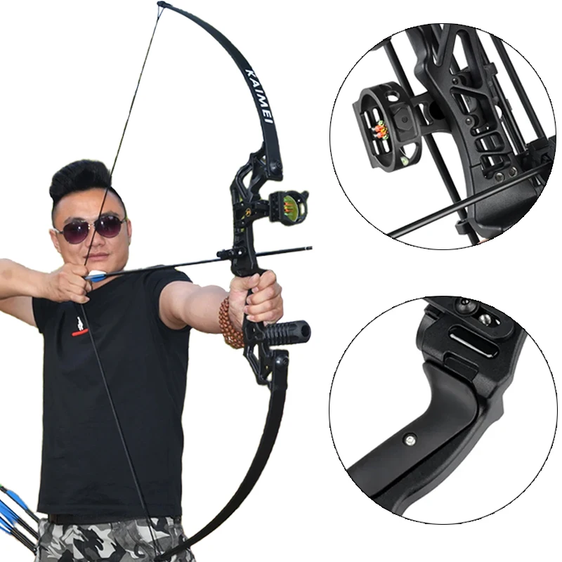 30/40/50lbs Professional Hunting Bow Fishing Archery Alloy Straight Bow For Outdoor Hunting Shooting Practice Arrows Accessories