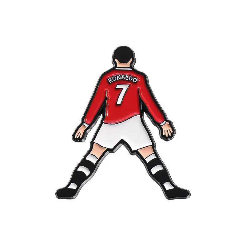 

World Famous Football Player Alloy Pins Super Star CR7 Metal Badge Personalized classic No. 7 Fashion Jewelry Accessories Brooch