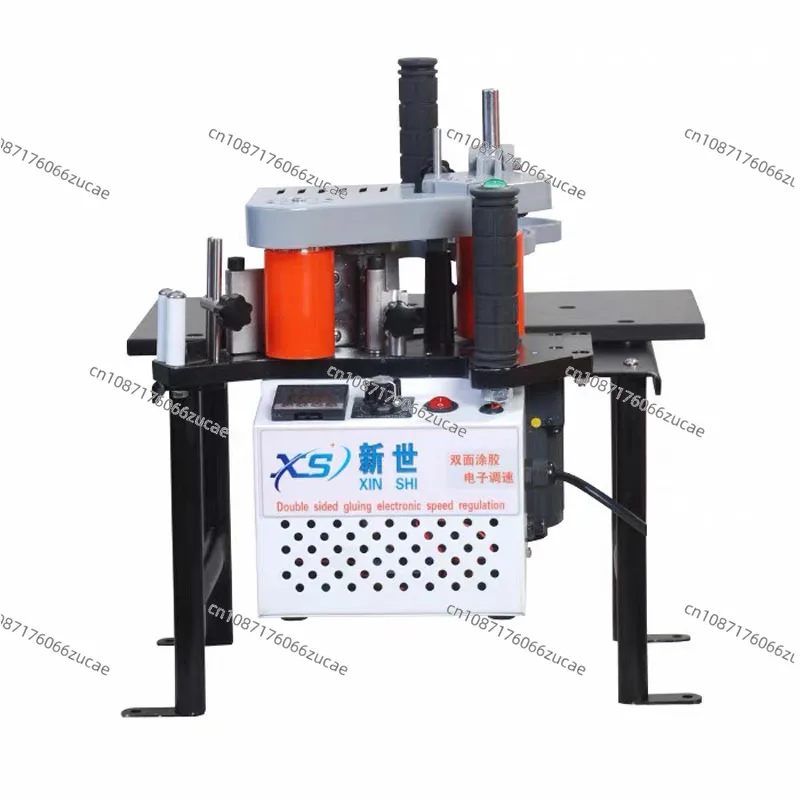 900W Small Manual Edge Banding Machine Double Side Gluing Portable Edge Bander Woodworking Edge Banding Machine 220V