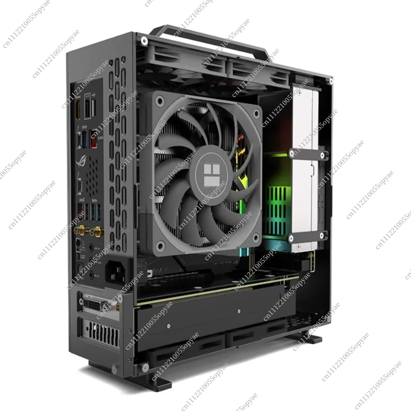 Mini A24-V5 2.0 ITX Case, Dual Slot GPU Support 1U Power Supply, Small Form Factor Computer Chassis Double Chamfer