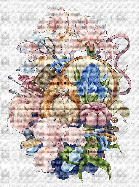 

Набор для вышивки крестом «сделай сам», хомяк 36-48, набор для вышивки крестом, 28 карат, 14 карат, 32 карата, металлик aida