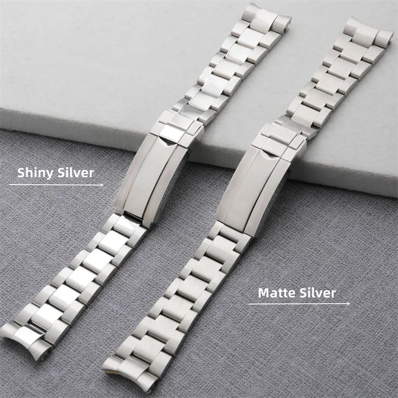 316L Stainless Steel Watchband For Rolex Strap For 40mm Dial SUBMARINER DAYTONA Watch Band Glidelock Buckle 20mm Bracelet