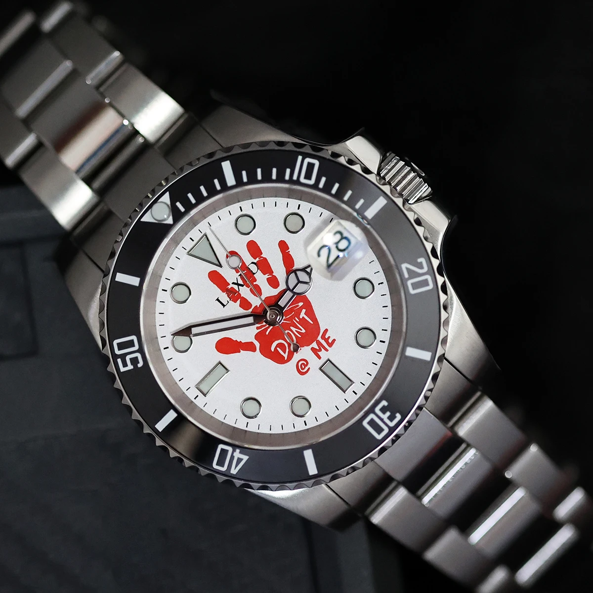 LAXED New 40mm Watch NH35 Men's Watch Custom Pattern Watch Automatic Mechanical Watch Luminous Waterproof Sapphire Men's Watches