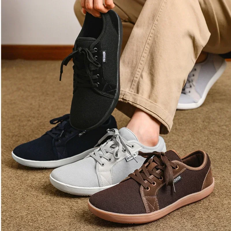 

MenWide Toe Shoes Barefoot Unisex Plus Size Casual Sneakers Breathable Minimalist Shoes for Men Zero Drop Sole Walking Flats