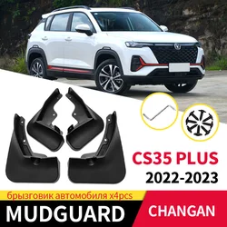 Guardabarros delantero y trasero para coche, accesorios de protección contra salpicaduras, para Changan CS35 PLUS 2022 2023