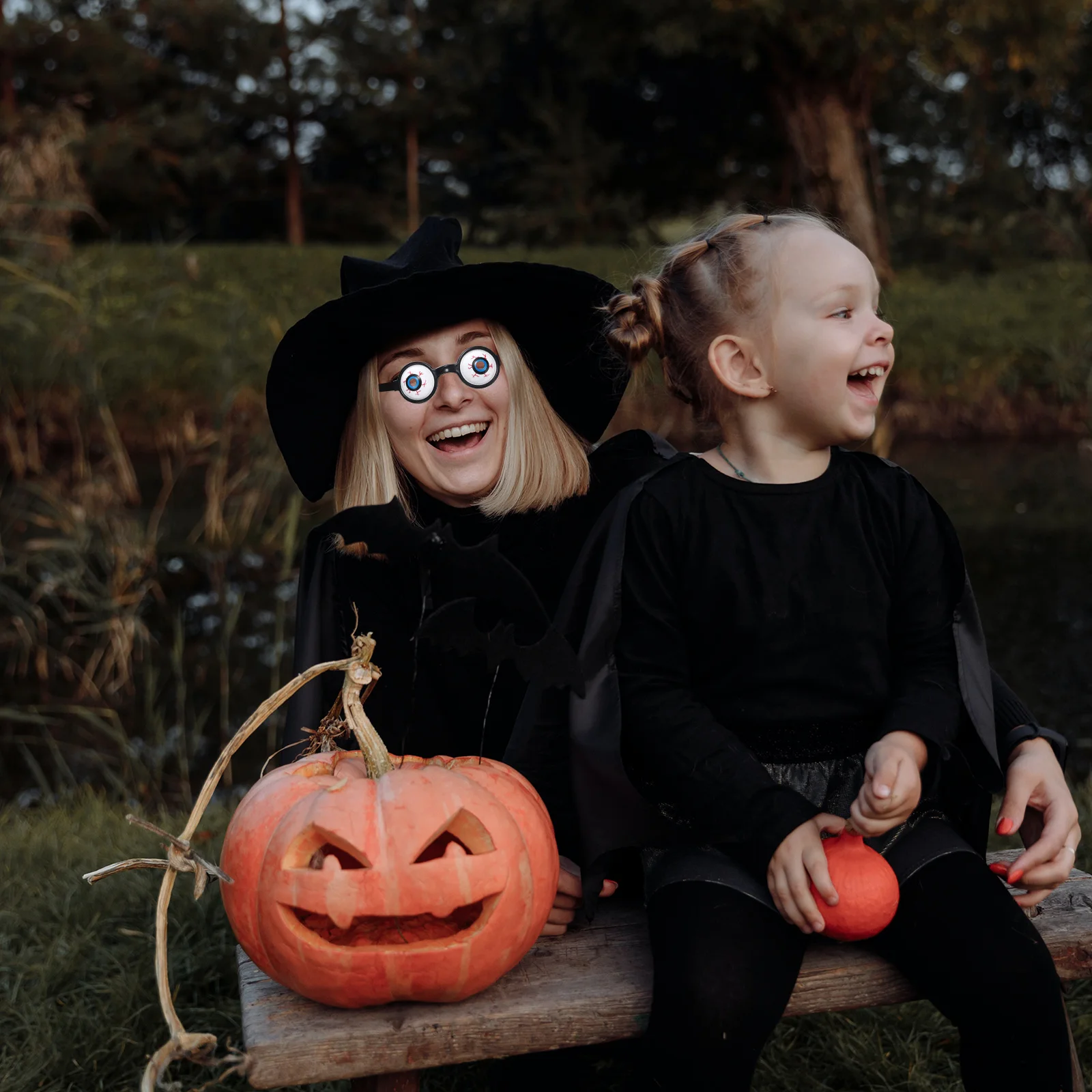 6 Pcs Halloween Glasses Party Accessory Steam Punk Goggles Googly Eye Haloween Cups Pocket Watches