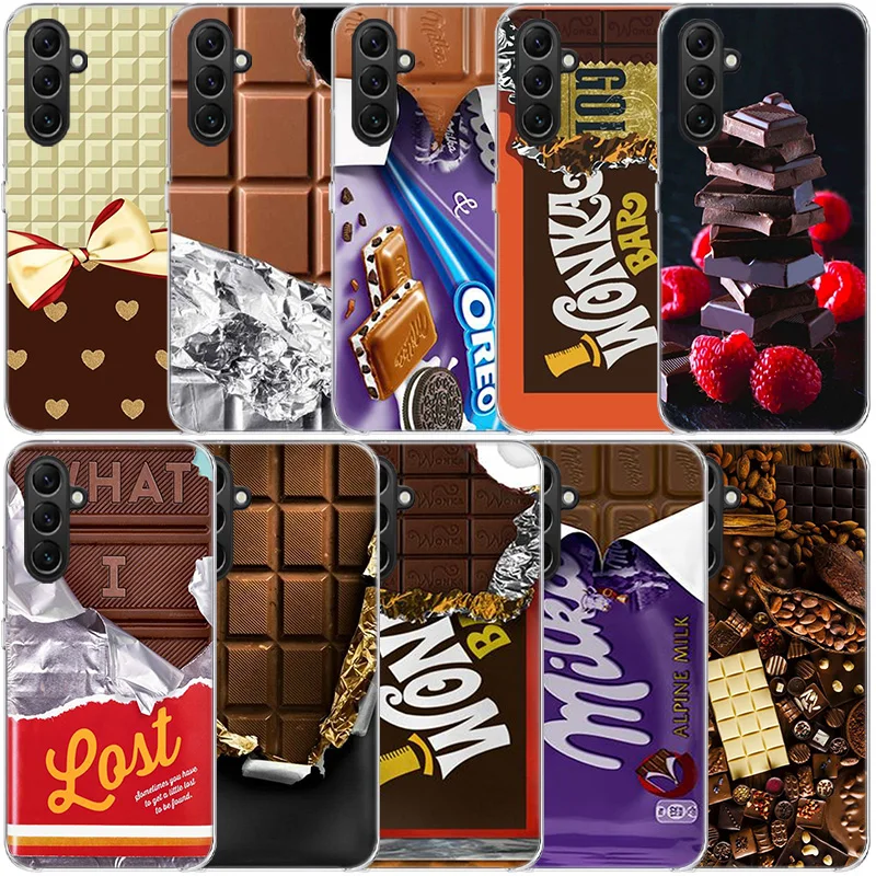 Chocolate Nutella Clear Phone For Samsung Galaxy A52S A42 A32 A22 A12 A02S A70 A50 A40 A30 A20 A20E A71 A51 A41 A31 A10 A21S A11