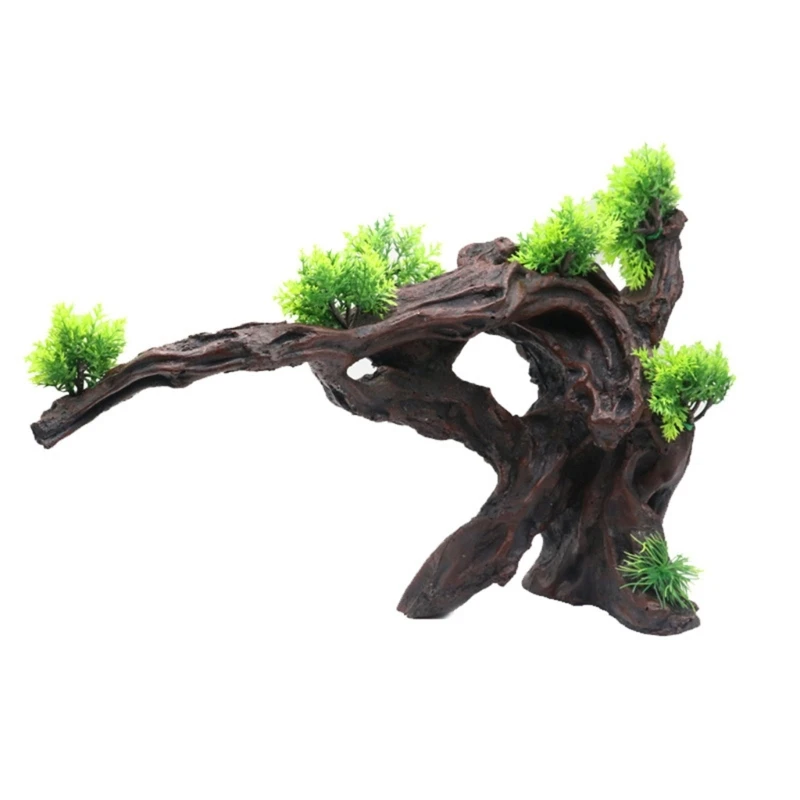 2024 New Realistic Driftwood Aquariums Decoration Betas Artificial Underwater Plant