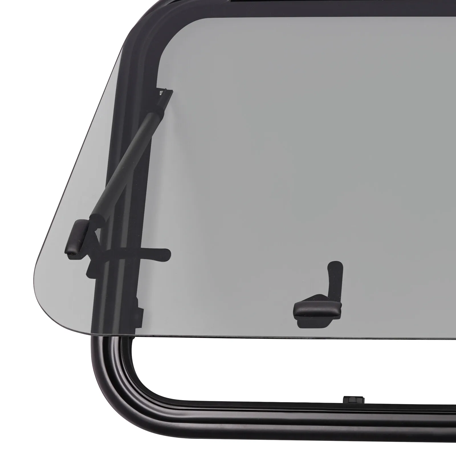 نافذة خروج RV مقاس 36 × 22 بوصة، نافذة طوارئ من الزجاج المقسى السميك للغاية مع شاشة للتخييم