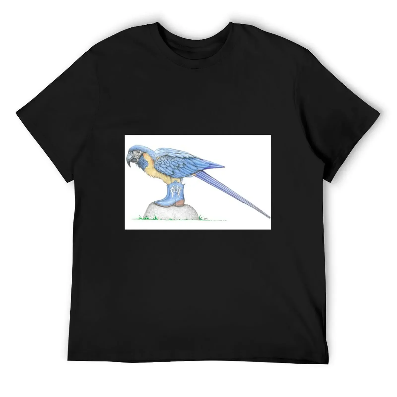 

Blue Throated Macaw in Short Boots T-Shirt Blouse vintage t shirts animal prinfor boys fashion shirts mens t shirts pack