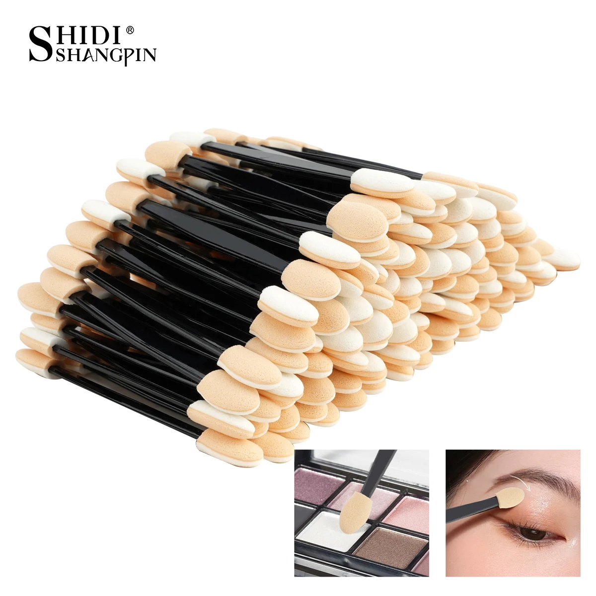 Кисть для теней для век 5/30/50/100 шт. многоразовая двусторонняя губка кисти для макияжа аппликатор теней для век портативный инструмент для макияжа