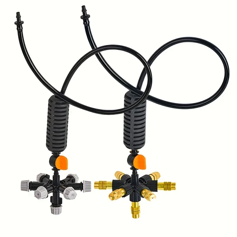 5-Way Hanging Anti Drip Misting Nozzle Cross Atomizing Nozzle Fog Water Spray To Greenhouse Drip Irrigation