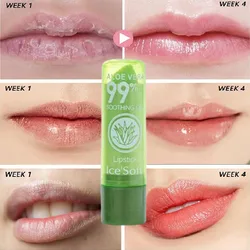 Aloe Vera Discolored Lip Balm Magic Color Changing Moisturizing Girl Jelly Lipstick Nourishing Gloss Lasting Makeup Lipstick