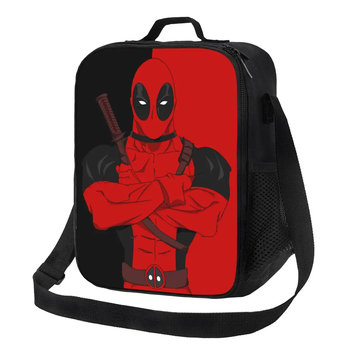 Custom Deadpool Insulated Lunch Bags for Work School Leakproof Thermal Cooler Lunch Box Women Children