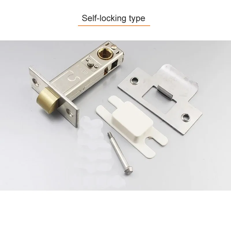 Bathroom alloy single deadbolt lock cylinder Various padding margins Three-bar Single tongue lock body Universal lock tongue