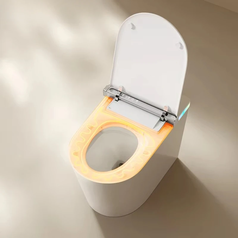 Salle de bain entièrement automatique montée au sol, commode à chasse automatique en céramique, bidet électrique, toilette intelligente à vendre