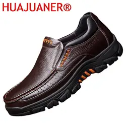 Newly Men's Genuine Leather Shoes Size 38-46 Head Leather Soft Anti-slip Driving Shoes Man Spring Business Dress Shoes