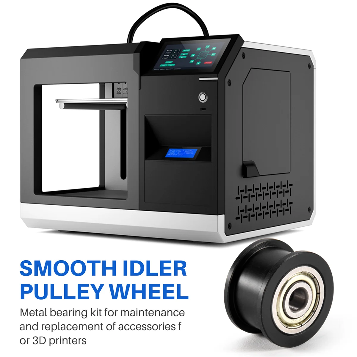 Kit roda katrol Idler halus v-slot-reprap Cnc Printer 3D dengan bantalan